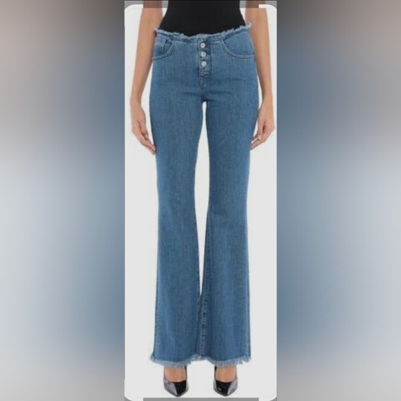 Marques Almeida Denim - Marques Almeida Fringe Top Bell Bottoms Size 8